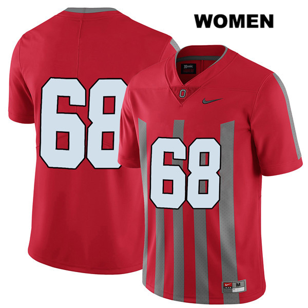 Ohio State Buckeyes Women's Zaid Hamdan #68 Red Authentic Nike Elite No Name College NCAA Stitched Football Jersey EG19S43XR